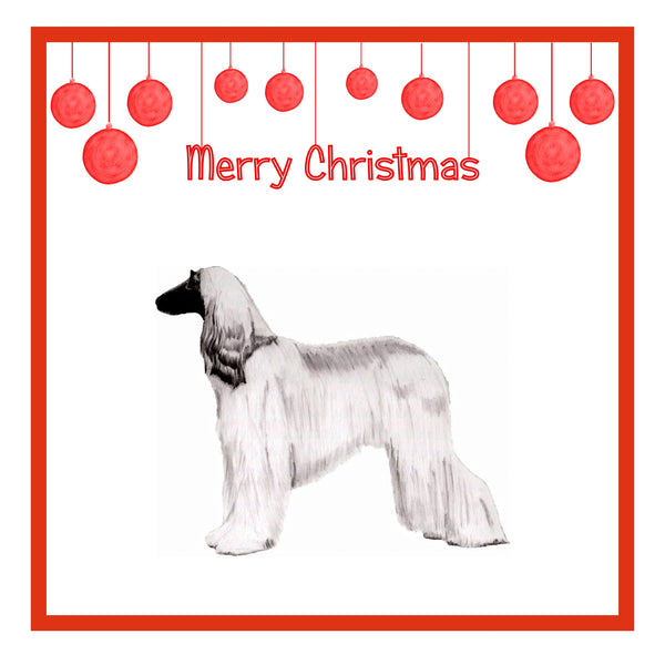Afghan Hound Christmas Cards Pack of 6