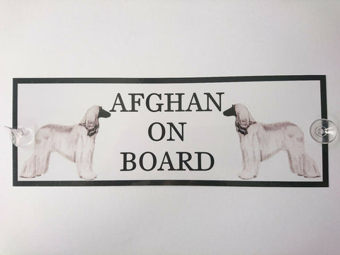 Afghan Hound On Board Car Sign