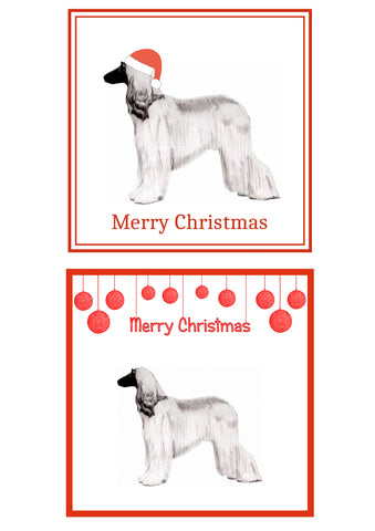 Afghan Hound Christmas Cards Pack of 6