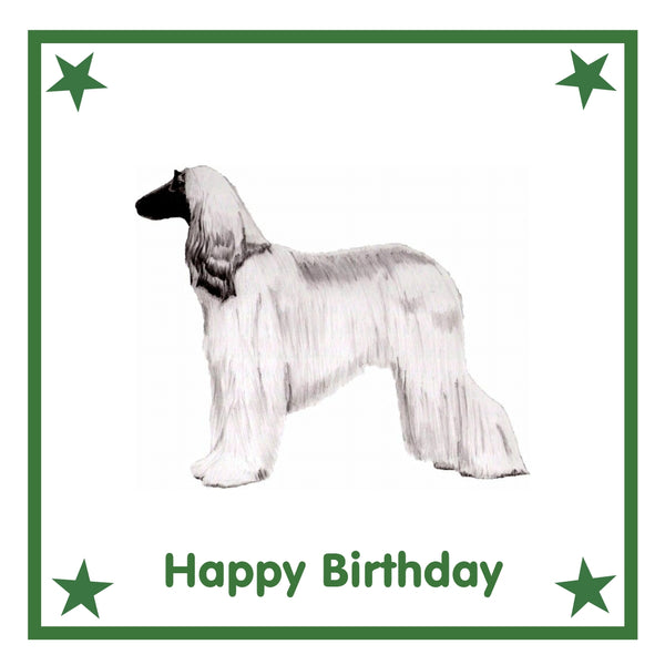 Afghan Hound Greeting Card Choice of 6 Designs BIRTHDAY, THINKING OF YOU, BLANK