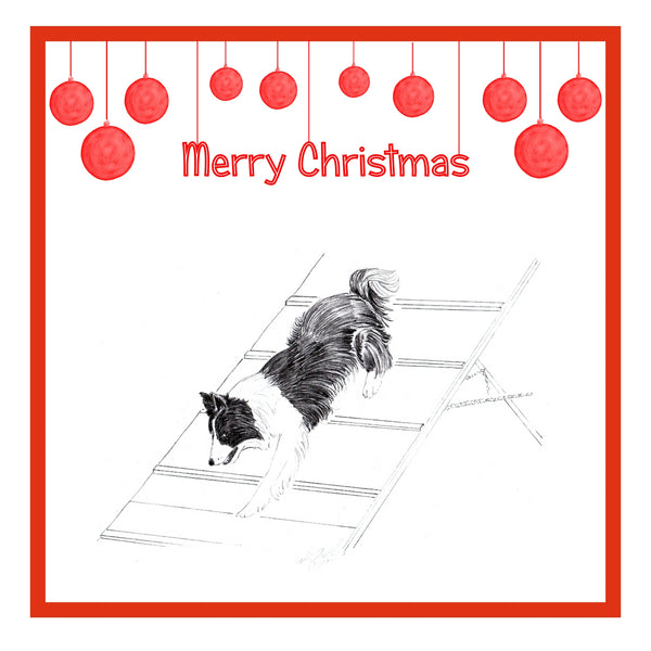 Agility Dog Christmas Cards Pack of 6