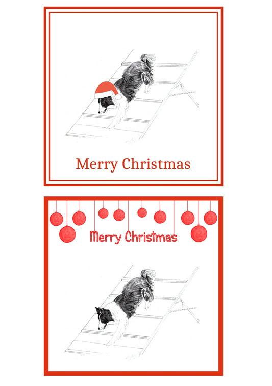 Agility Dog Christmas Cards Pack of 6
