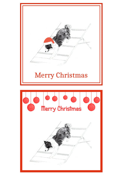 Agility Dog Christmas Cards Pack of 6