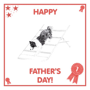 Agility Dog Father's Day Card PERSONALISATION AVAILABLE