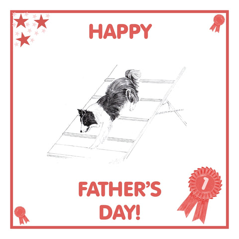 Agility Dog Father's Day Card PERSONALISATION AVAILABLE