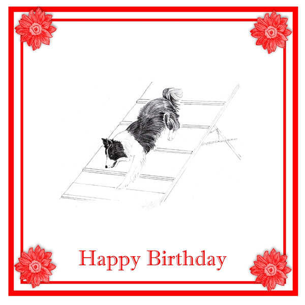 Agility dog Greeting Card Choice of 6 Designs BIRTHDAY, THINKING OF YOU, BLANK