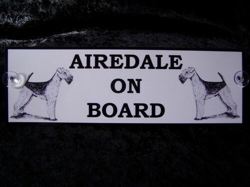 Airedale Terrier On Board Car Sign