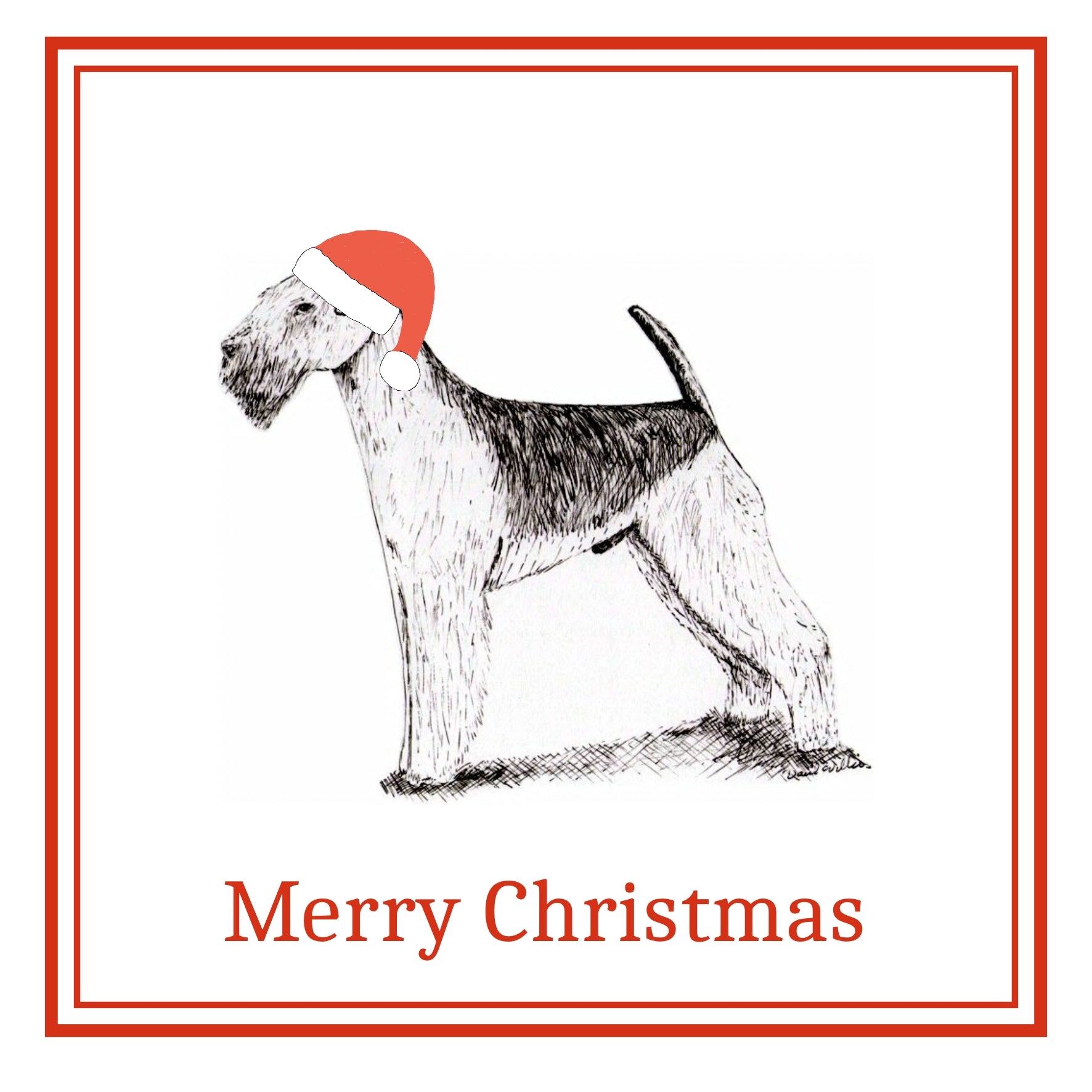 Airedale Terrier Christmas Cards Pack of 6