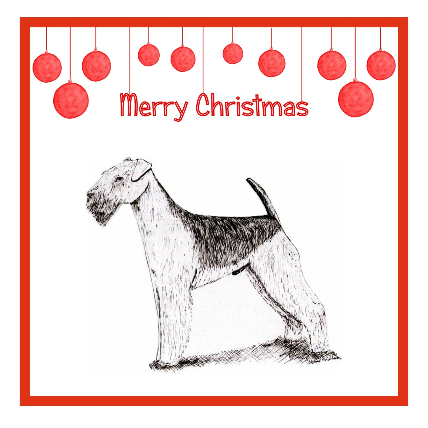 Airedale Terrier Christmas Cards Pack of 6