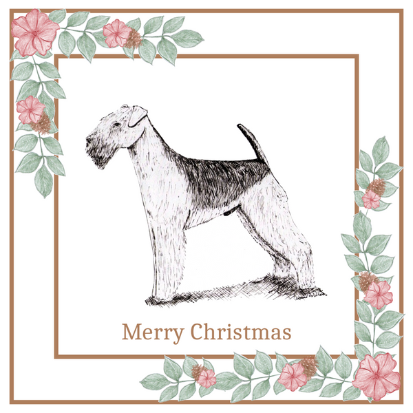 Airedale Terrier Christmas Card Choice of 3 Card Designs Single or Multi Pack