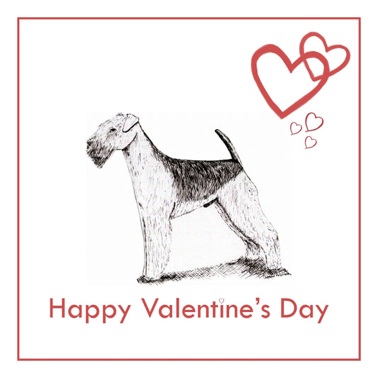 Airedale Terrier Valentine's Day Card PERSONALISATION AVAILABLE