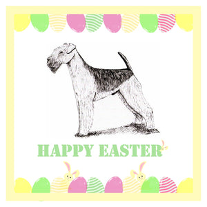 Airedale Terrier Easter Card 1 Card or Pack of 3 Cards