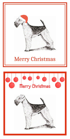 Airedale Terrier Christmas Cards Pack of 6