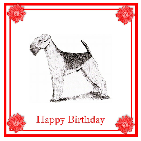 Airedale Terrier Greeting Card Choice of 6 Designs BIRTHDAY, THINKING OF YOU, BLANK