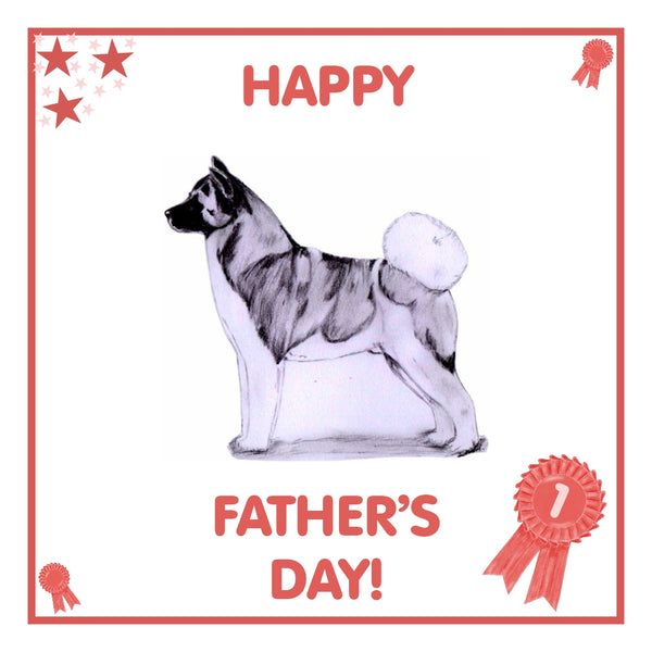 Akita Father's Day Card PERSONALISATION AVAILABLE