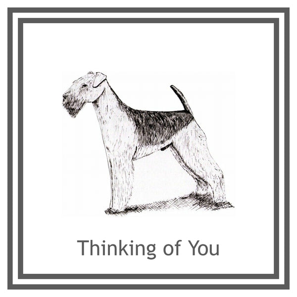 Airedale Terrier Greeting Card Choice of 6 Designs BIRTHDAY, THINKING OF YOU, BLANK