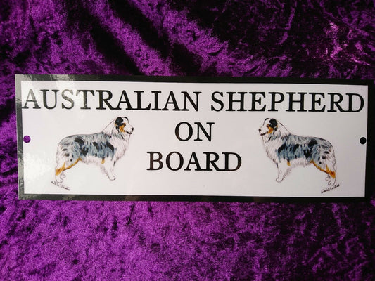 Australian Shepherd On Board Car Sign
