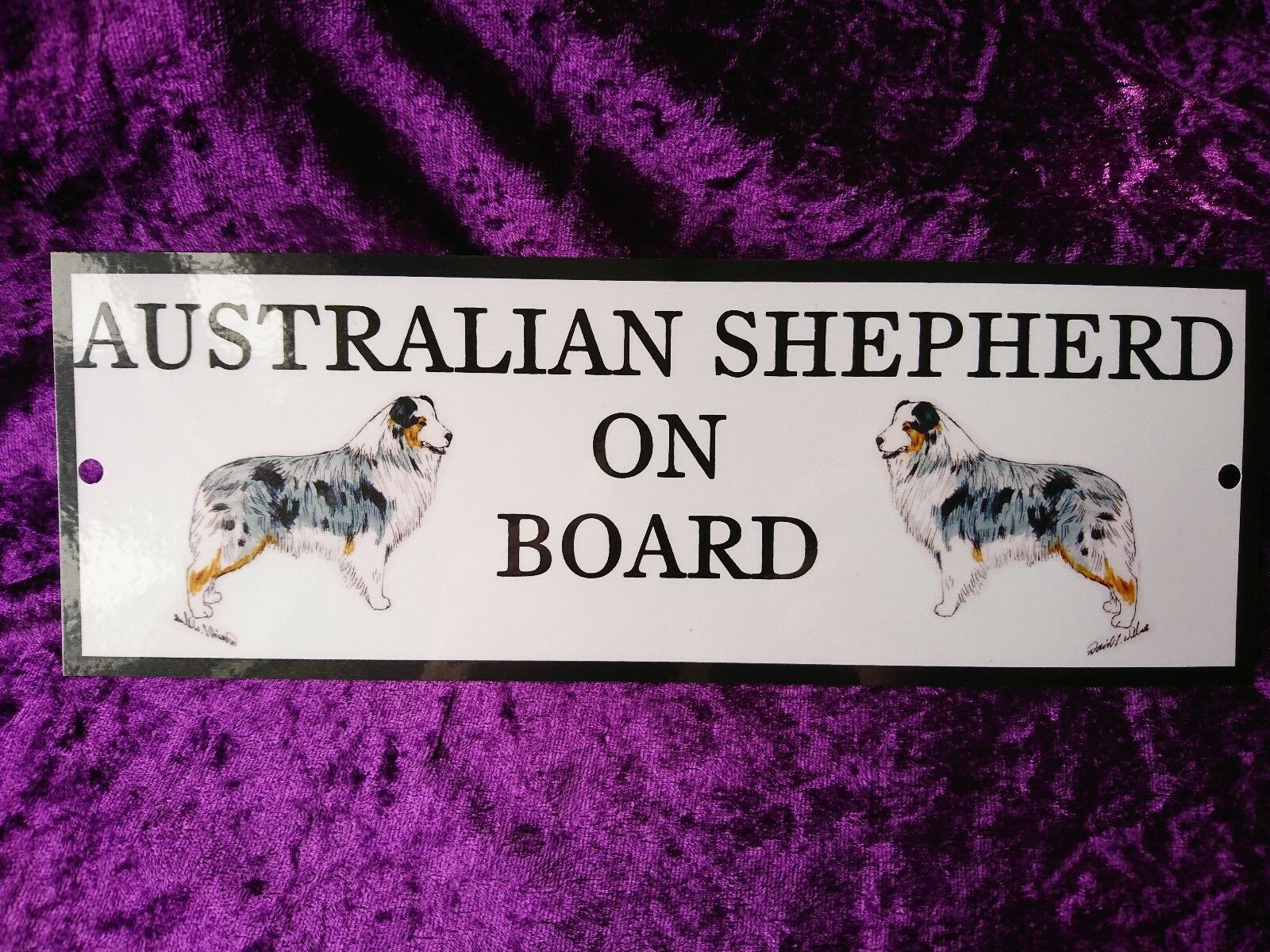 Australian Shepherd On Board Car Sign