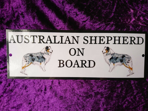 Australian Shepherd On Board Car Sign