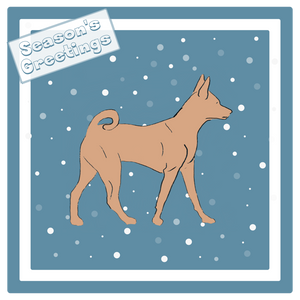 Basenji Christmas Card Choice of 3 Card Designs Single or Multi Pack