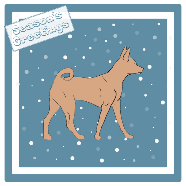 Basenji Christmas Card Choice of 3 Card Designs Single or Multi Pack