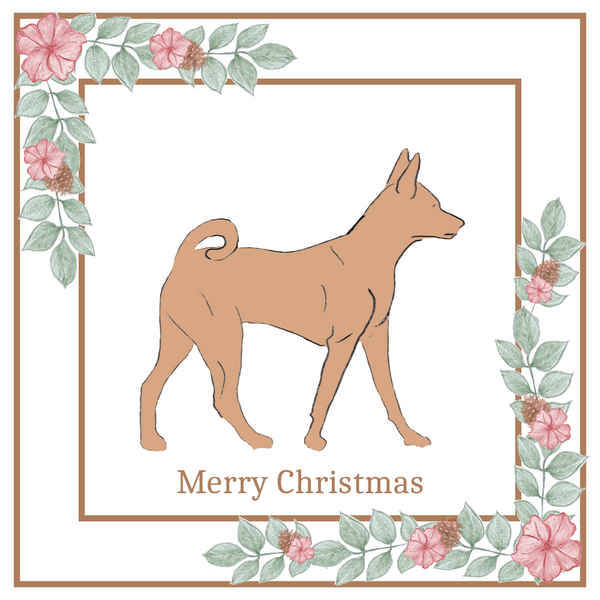 Basenji Christmas Card Choice of 3 Card Designs Single or Multi Pack