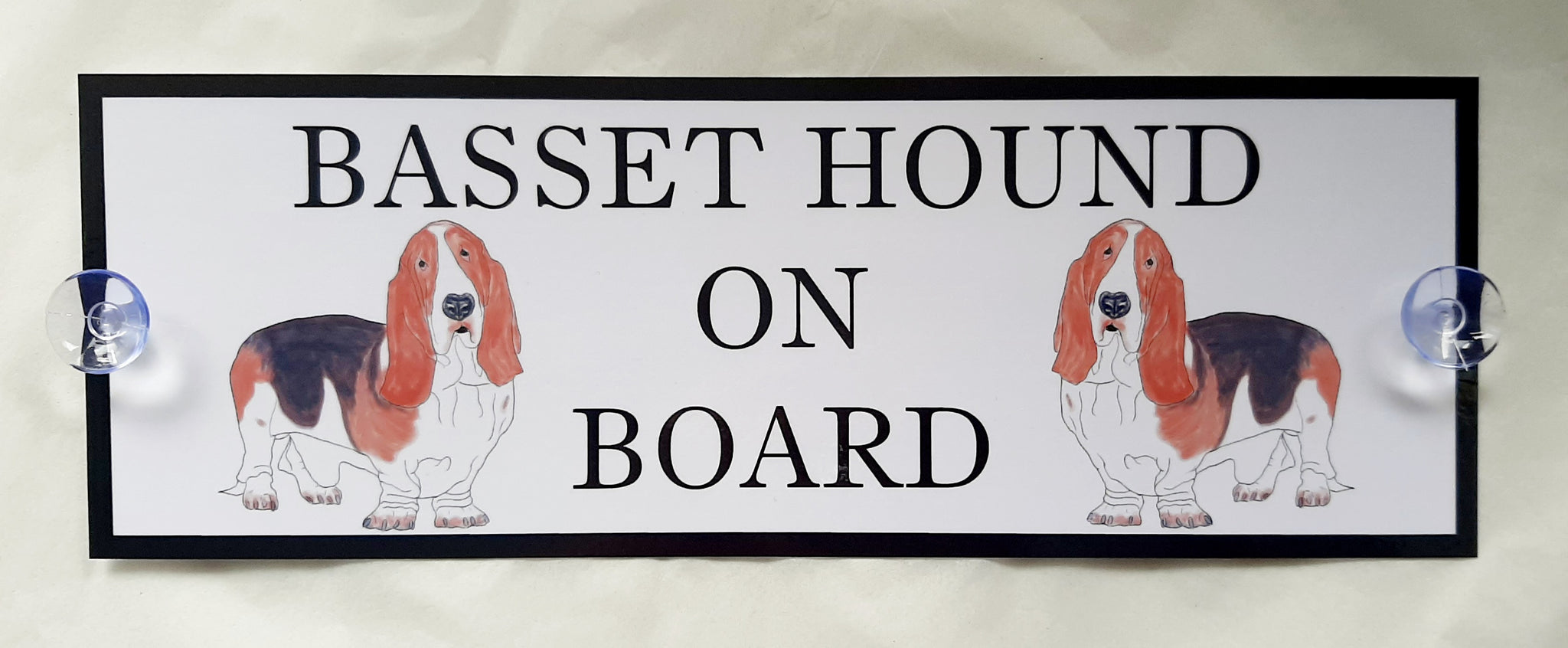 Basset Hound On Board Car Sign