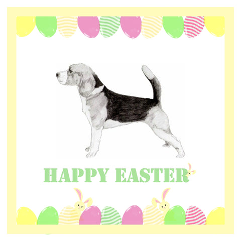 Beagle Easter Card 1 Card or Pack of 3 Cards