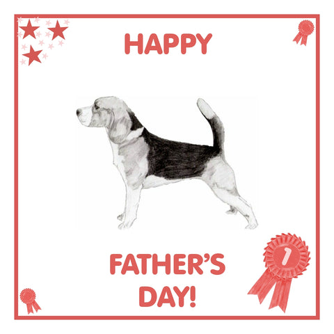 Beagle Father's Day Card PERSONALISATION AVAILABLE