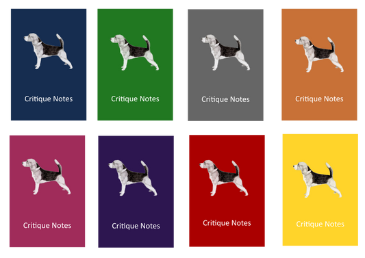 Beagle Dog Show Judging Critique Notes Book A5