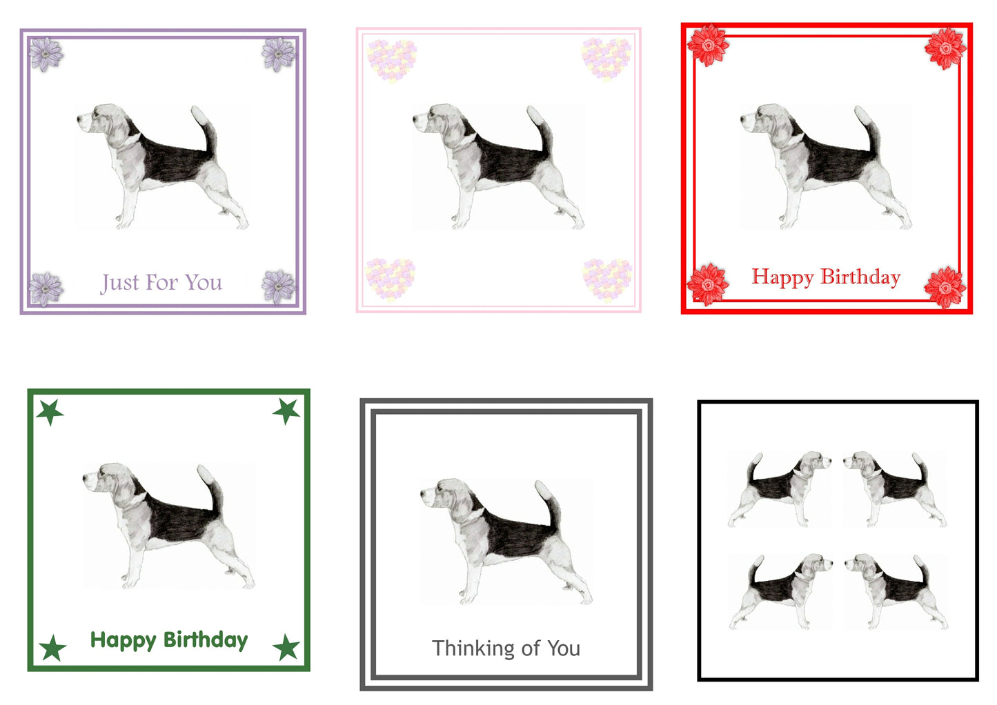 Hungarian wired-haired Vizsla Greeting Card Choice of 6 Designs BIRTHDAY, THINKING OF YOU, BLANK