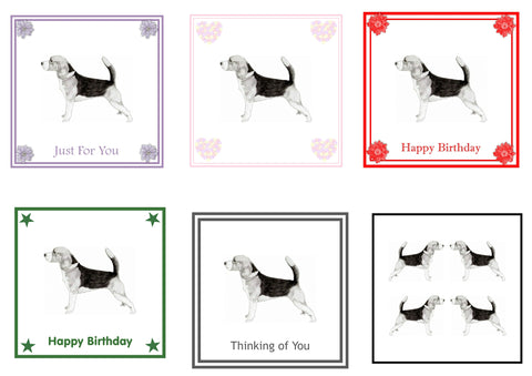 Beagle Greeting Card Choice of 6 Designs BIRTHDAY, THINKING OF YOU, BLANK