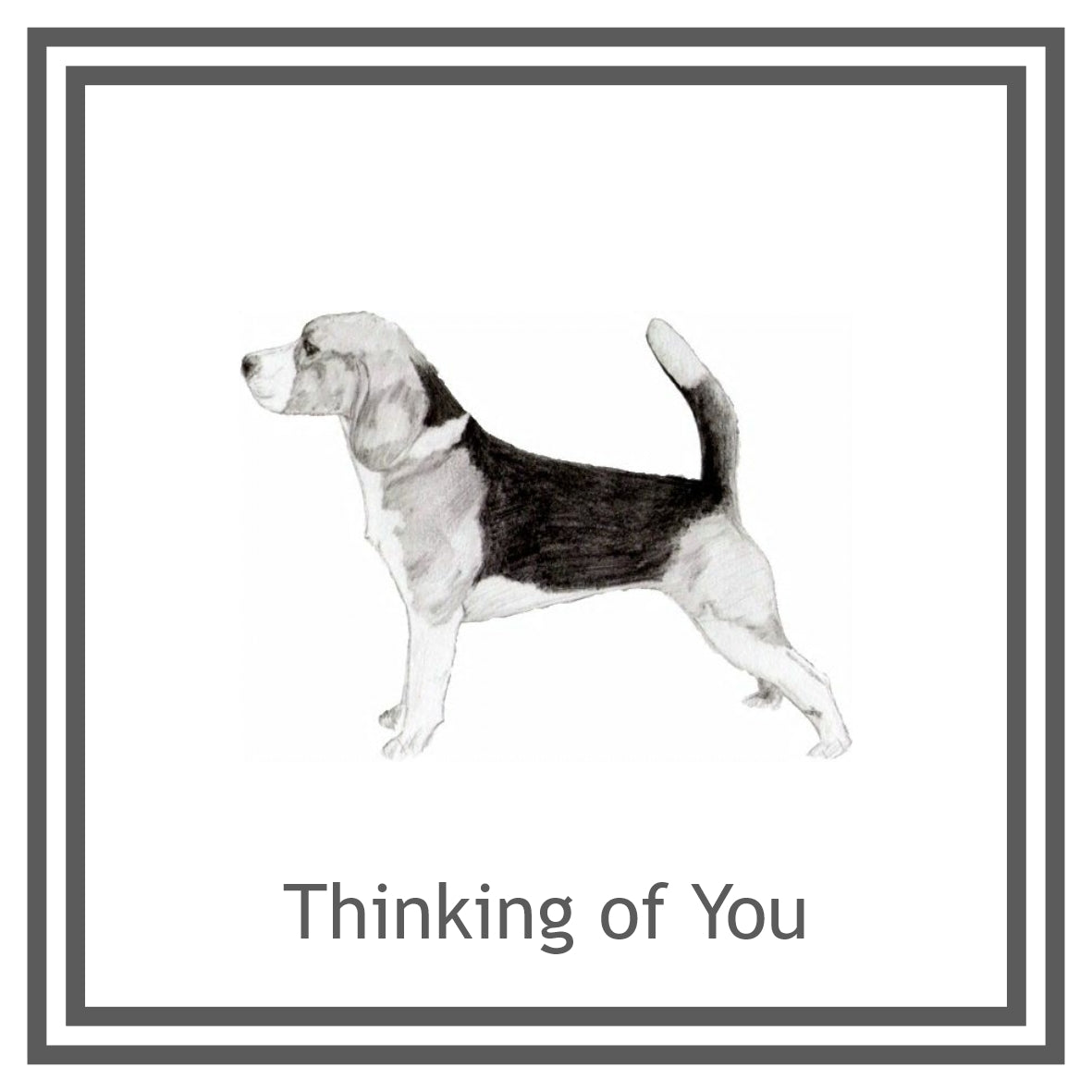 Beagle Greeting Card Choice of 6 Designs BIRTHDAY, THINKING OF YOU, BLANK