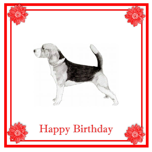 Beagle Greeting Card Choice of 6 Designs BIRTHDAY, THINKING OF YOU, BLANK