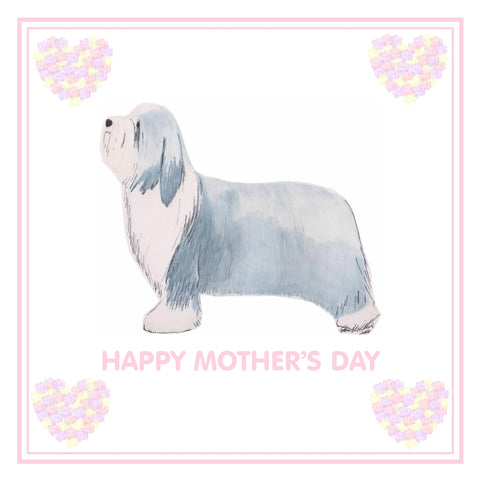 Bearded Collie Mother's Day Card PERSONALISATION AVAILABLE