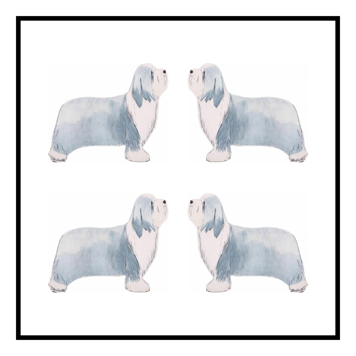 Bearded Collie Greeting Card Choice of 6 Designs BIRTHDAY, THINKING OF YOU, BLANK