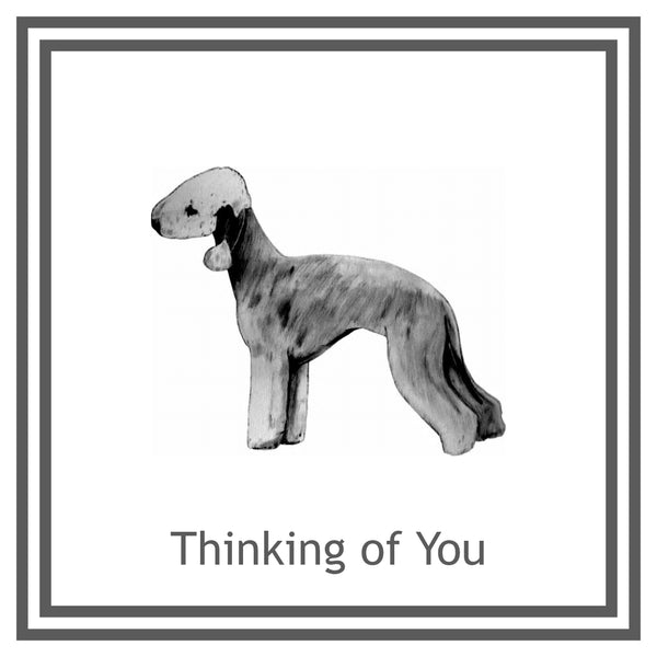 Bedlington Terrier Greeting Card Choice of 6 Designs BIRTHDAY, THINKING OF YOU, BLANK