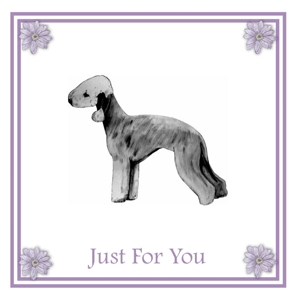 Bedlington Terrier Greeting Card Choice of 6 Designs BIRTHDAY, THINKING OF YOU, BLANK