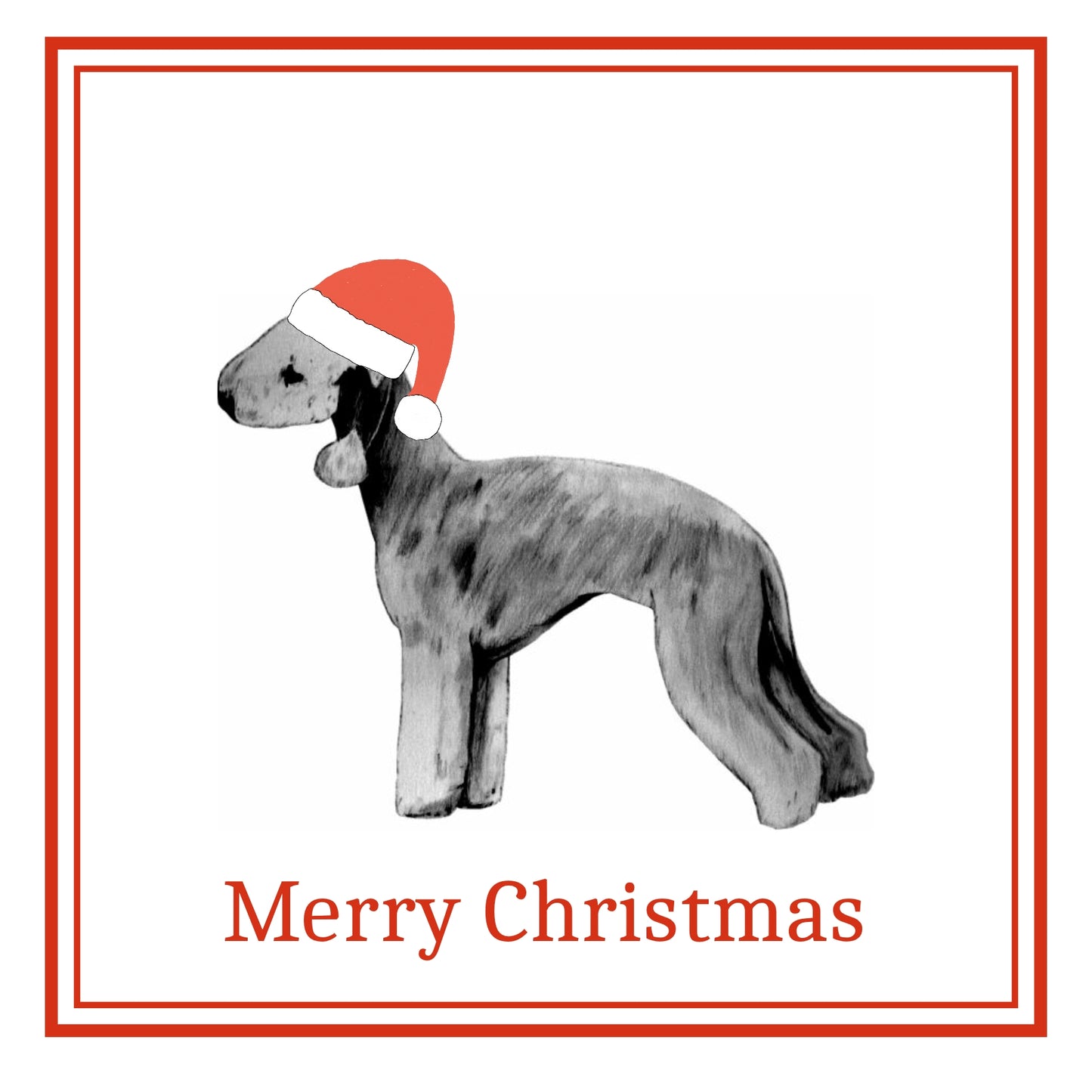 Bedlington Terrier Christmas Cards Pack of 6