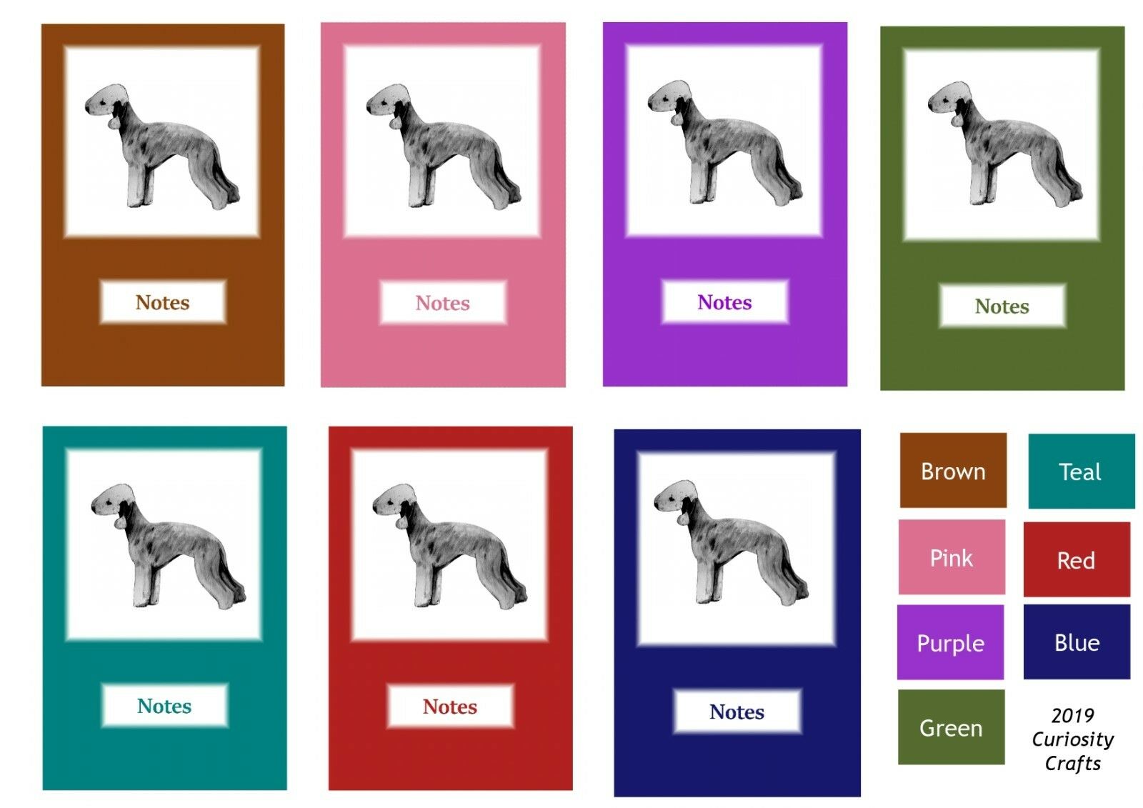 Bedlington Terrier A5 Wire Bound Notebook