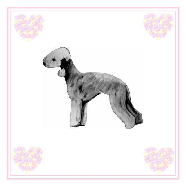 Bedlington Terrier Greeting Card Choice of 6 Designs BIRTHDAY, THINKING OF YOU, BLANK