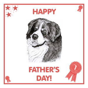 Bernese Mountain Dog Father's Day Card PERSONALISATION AVAILABLE