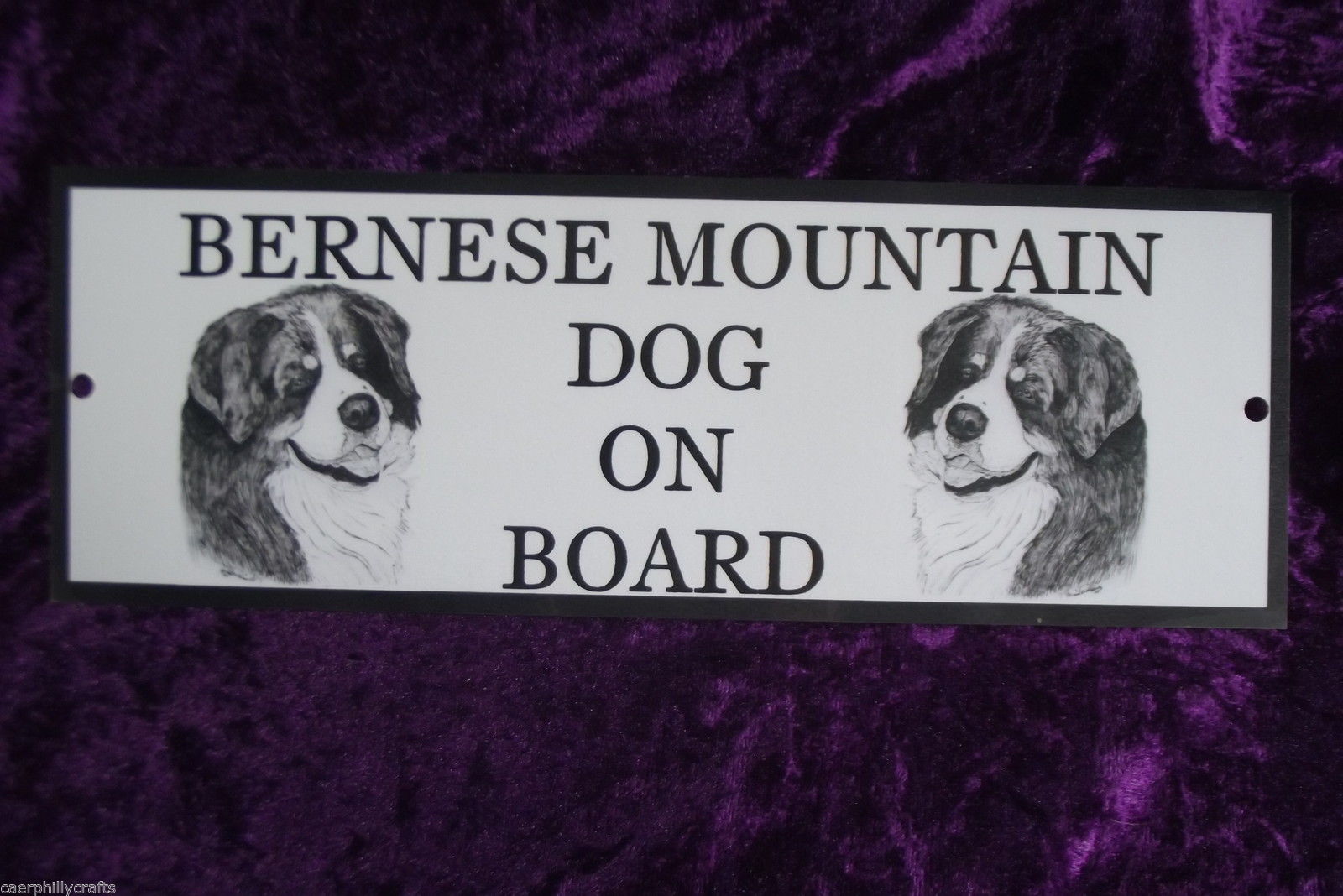 Bernese Mountain Dog On Board Car Sign