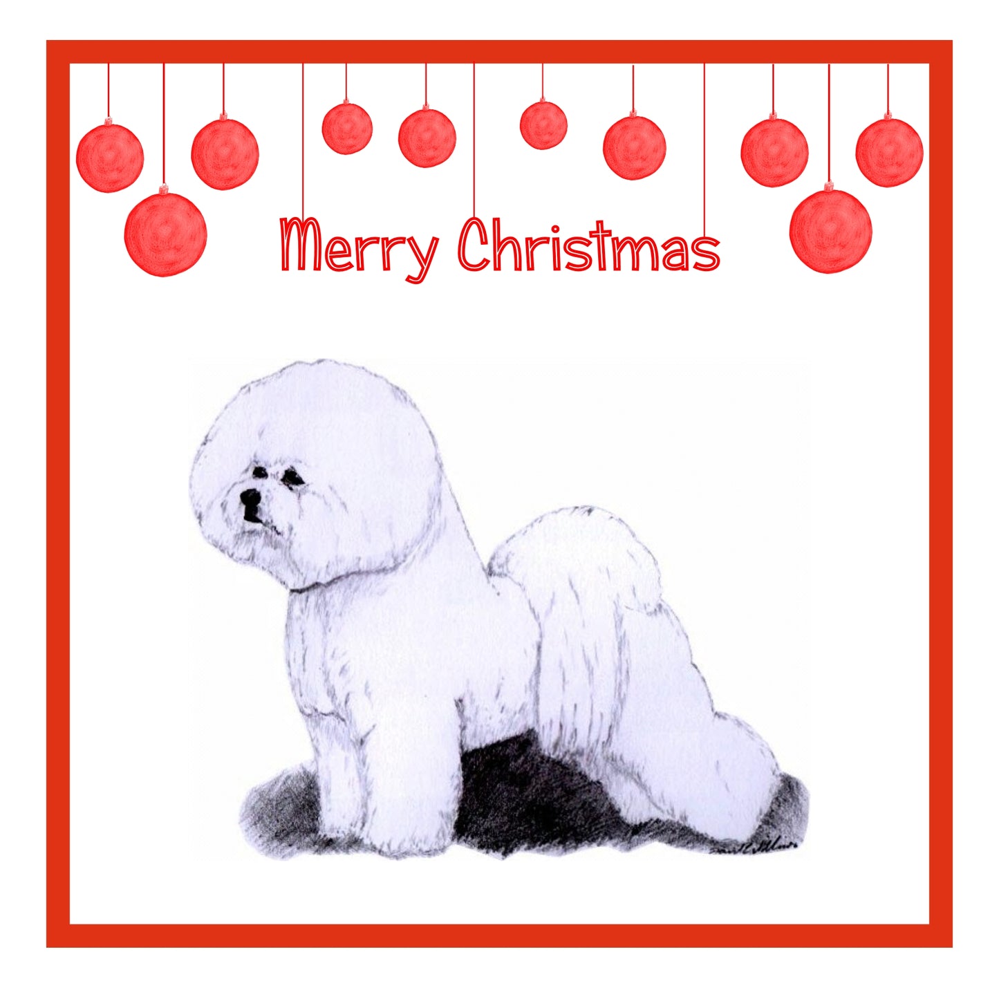 Bichon Christmas Cards Pack of 6