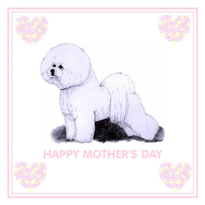 Bichon Frise Mother's Day Card PERSONALISATION AVAILABLE