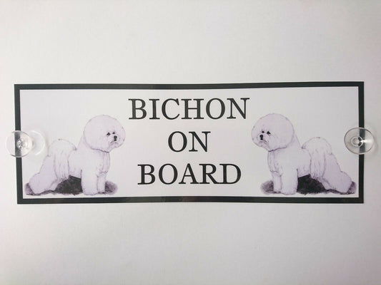 Bichon Frise On Board Car Sign