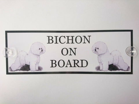 Bichon Frise On Board Car Sign