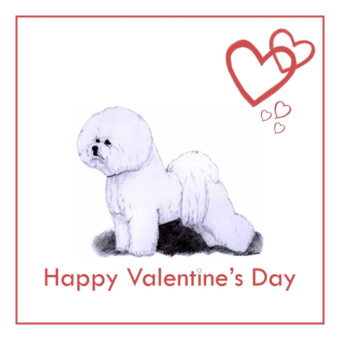 Bichon Valentine's Day Card PERSONALISATION AVAILABLE