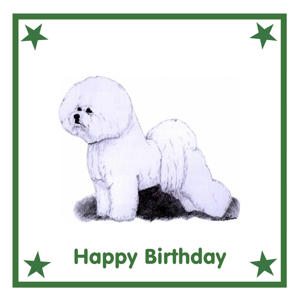 Bichon Frise Greeting Card Choice of 6 Designs BIRTHDAY, THINKING OF YOU, BLANK