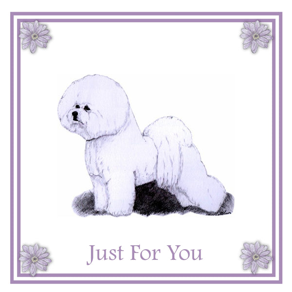 Bichon Frise Greeting Card Choice of 6 Designs BIRTHDAY, THINKING OF YOU, BLANK